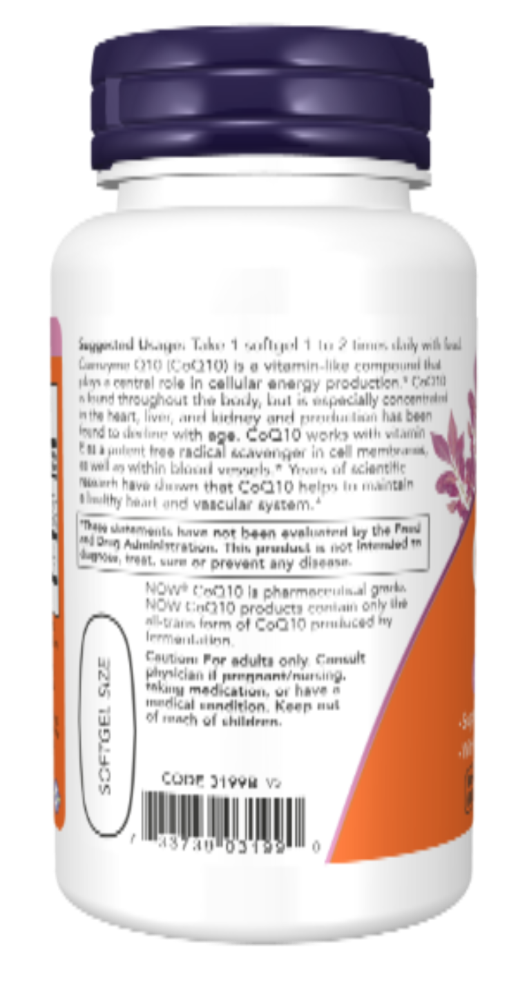 NOW Foods CoQ10 100 mg 150 Softgels product image 3