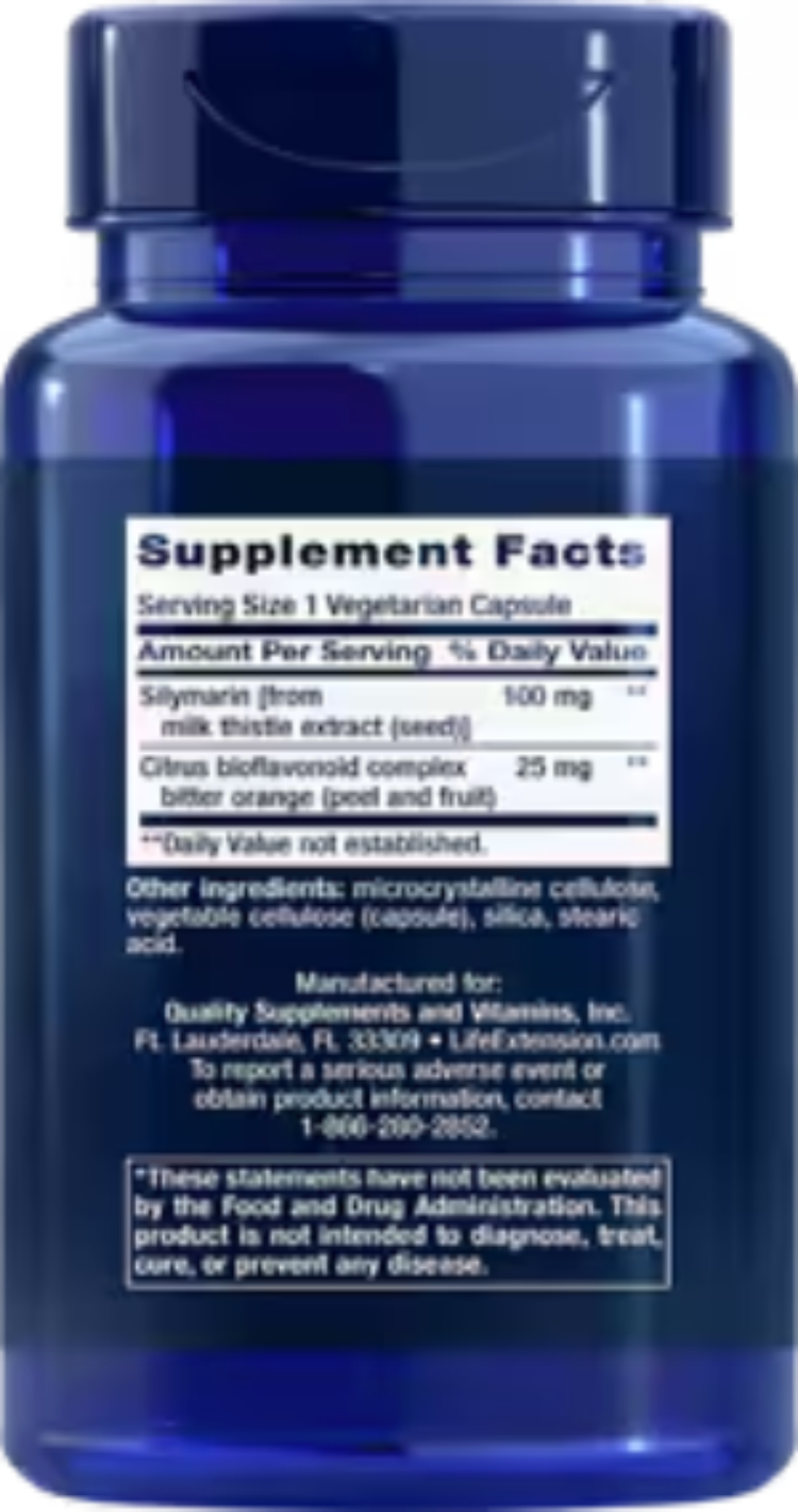 Life Extension Silymarin 100 mg 90 Vegetarian Capsules