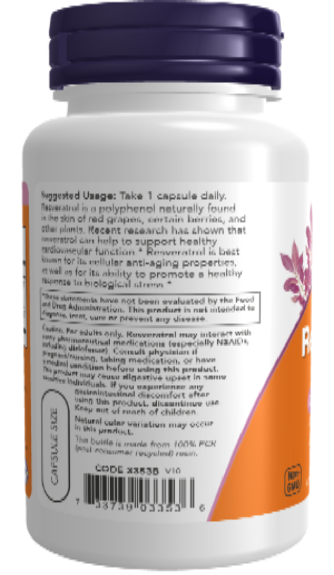 NOW Foods Resveratrol 200 mg 60 VCaps