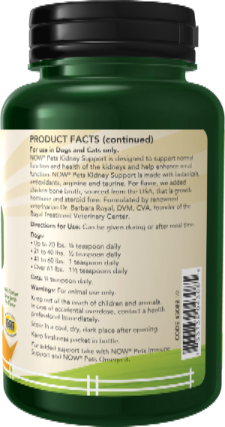 NOW Pets Kidney Support for Dogs & Cats Powder 4.2 oz