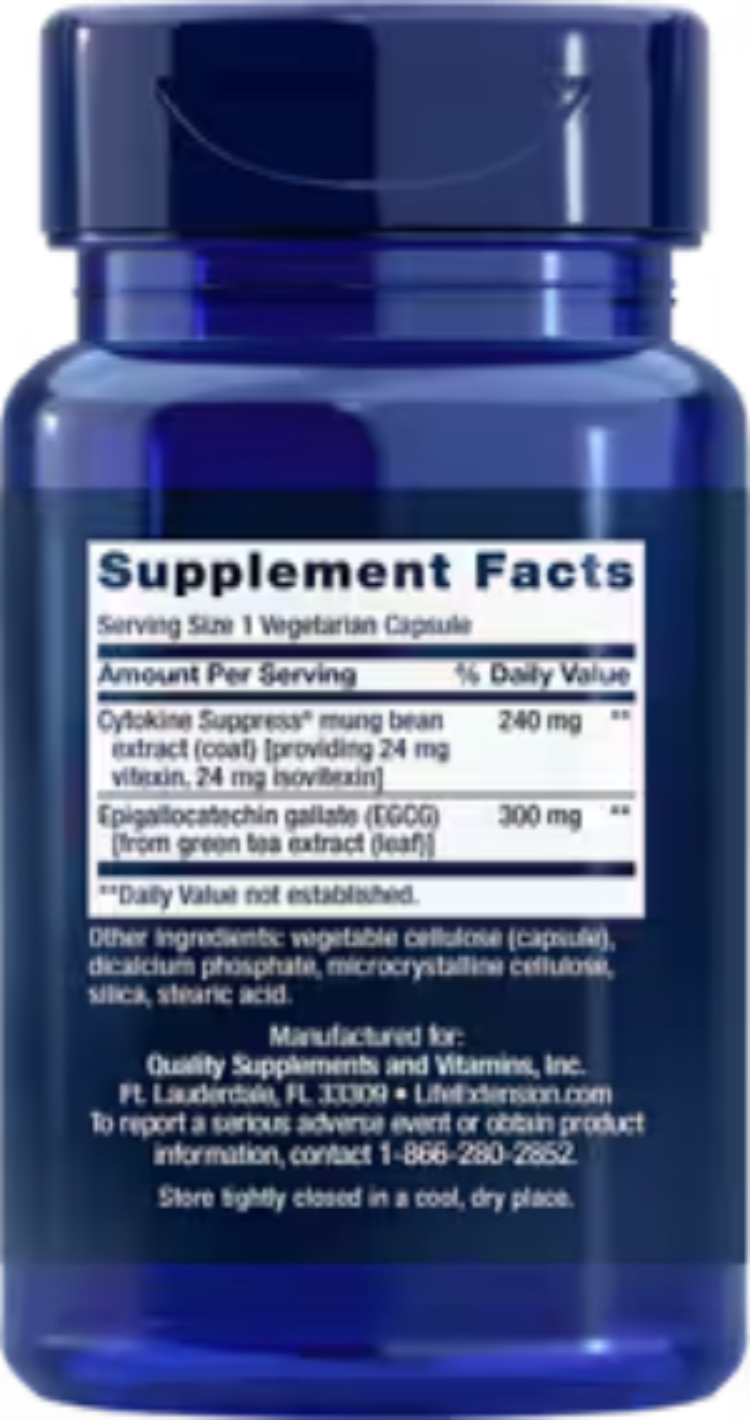 Life Extension Cytokine Suppress with EGCG – 30 Vegetarian Capsules