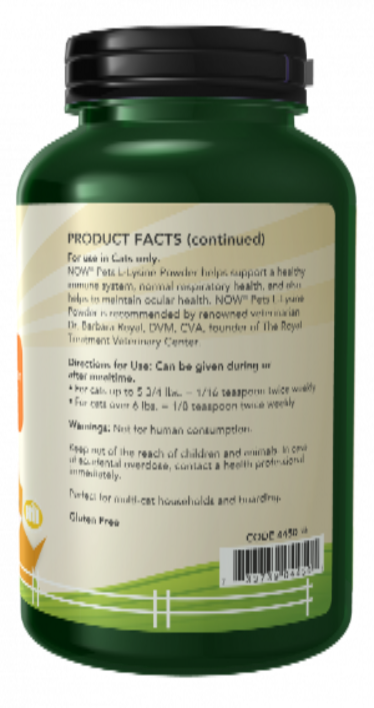 Now Pets L-Lysine for Cats Powder 8 oz