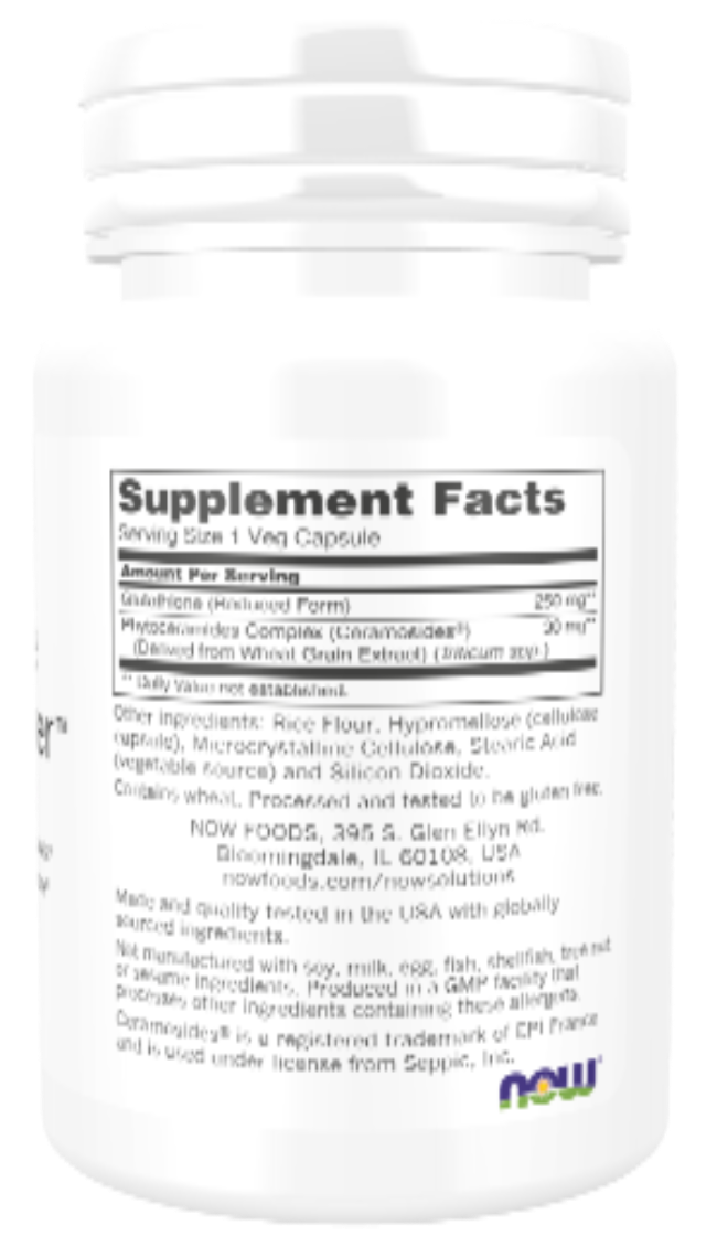 NOW Solutions Glutathione Skin Brightener with Ceramosides 30 Veg Capsules