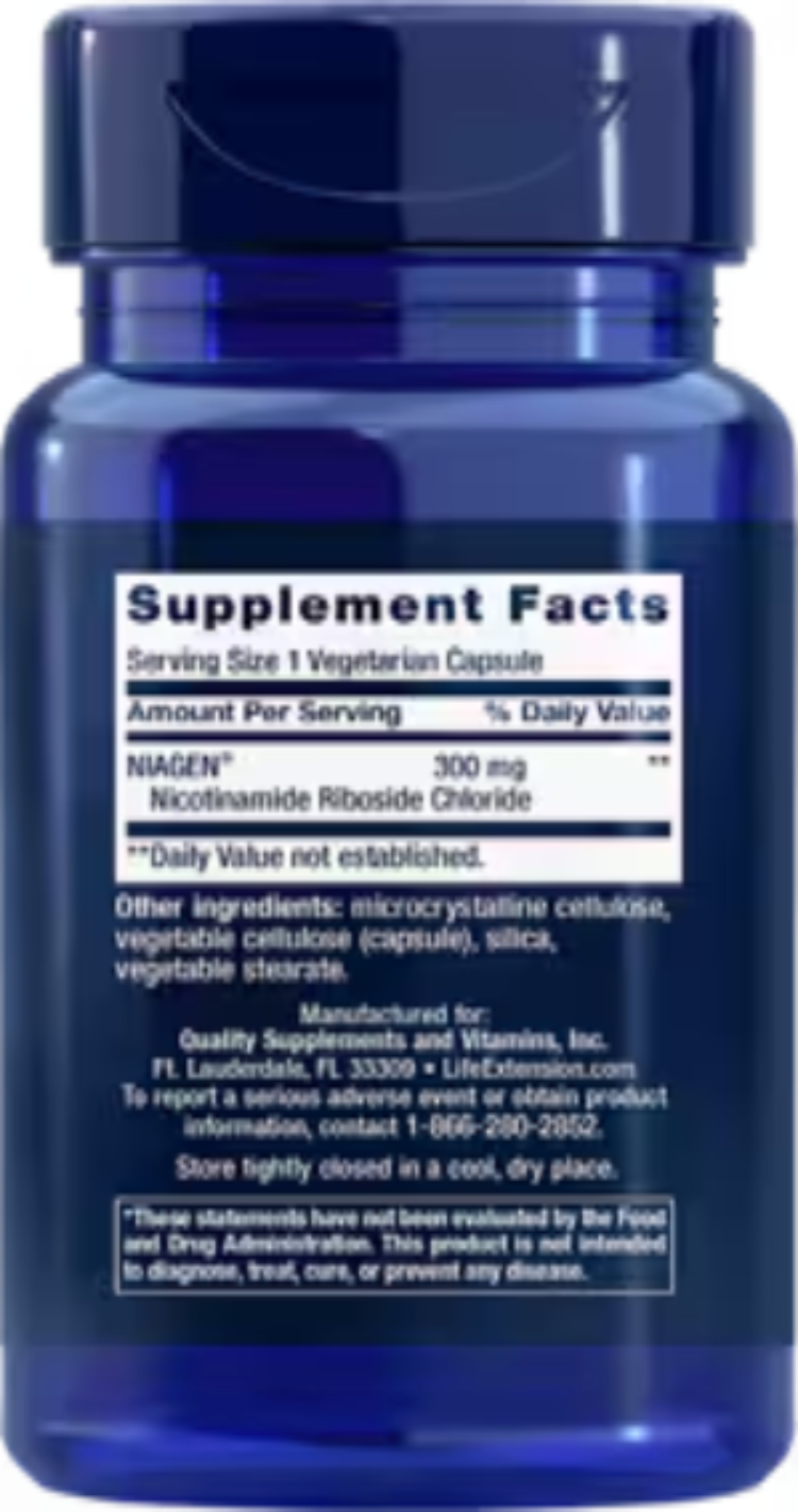 Life Extension NAD 300 mg 30 Vegetarian Capsules