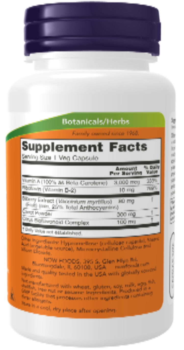 NOW Foods Bilberry Complex 100 Capsules product image 2