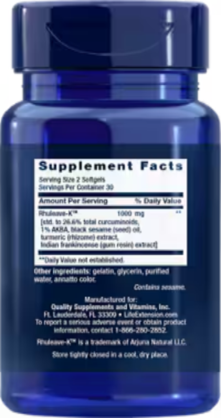 Life Extension Fast Acting Relief 60 Softgels