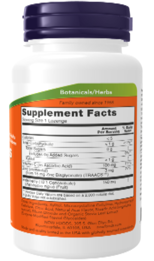 NOW Foods Sambucus Zinc-C Lozenges 60ct