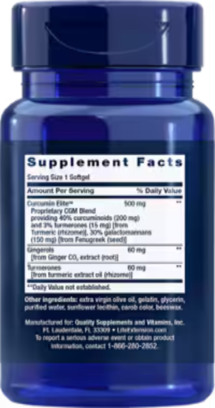 Curcumin Elite Turmeric Extract – 30 Softgels