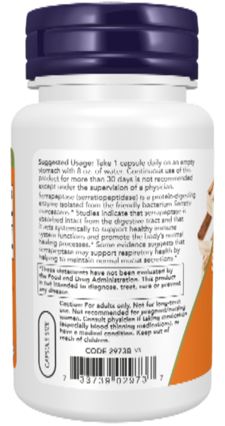 NOW Foods Serrapeptase 60 Vcaps