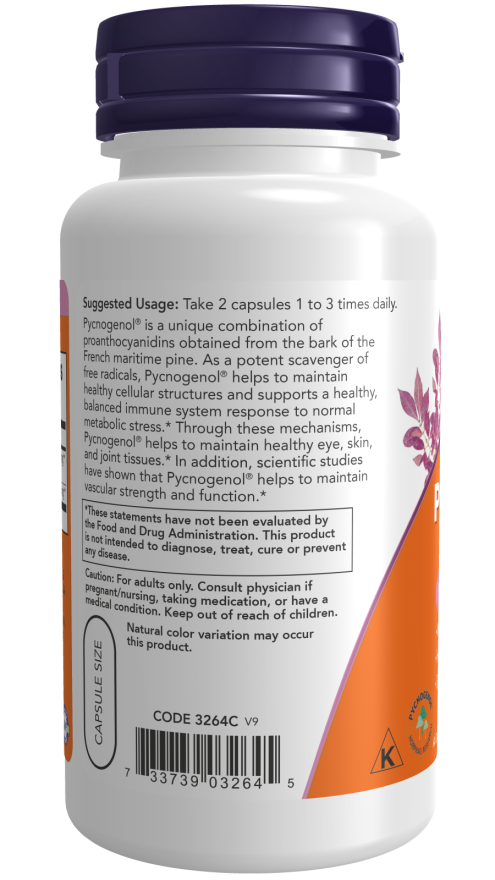NOW Foods Pycnogenol 30 mg 150 Veg Capsules