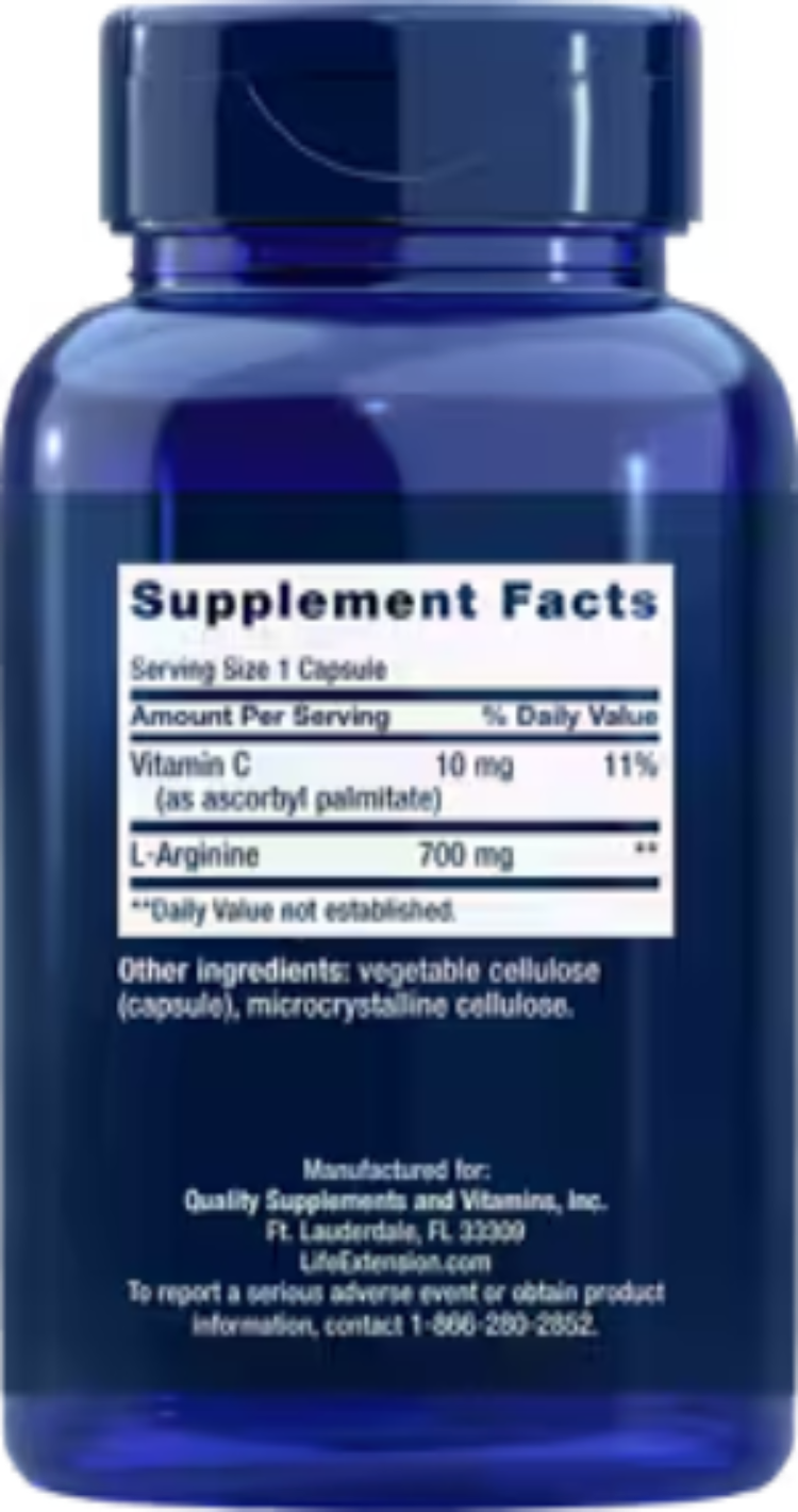 Life Extension L-Arginine Caps 700 mg 200 Capsules