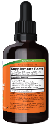 NOW Foods Black Walnut Wormwood Complex Liquid 2 oz