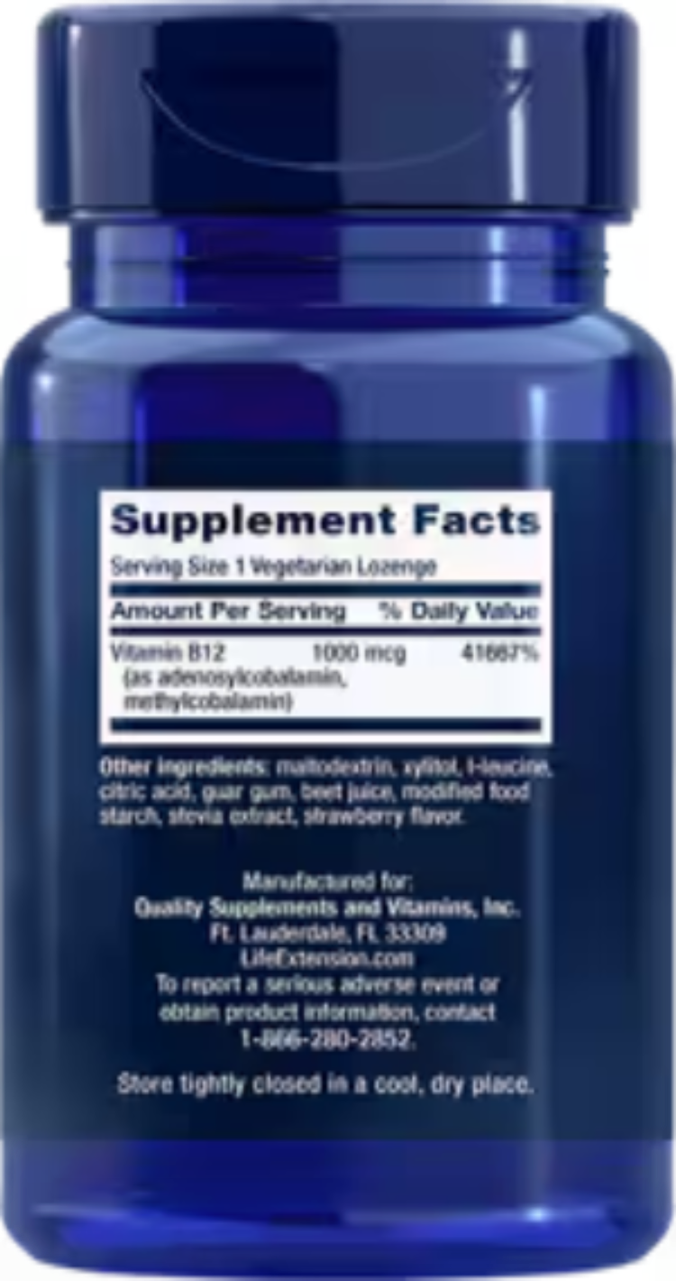 Life Extension B12 Elite 60 Vegetarian Lozenges