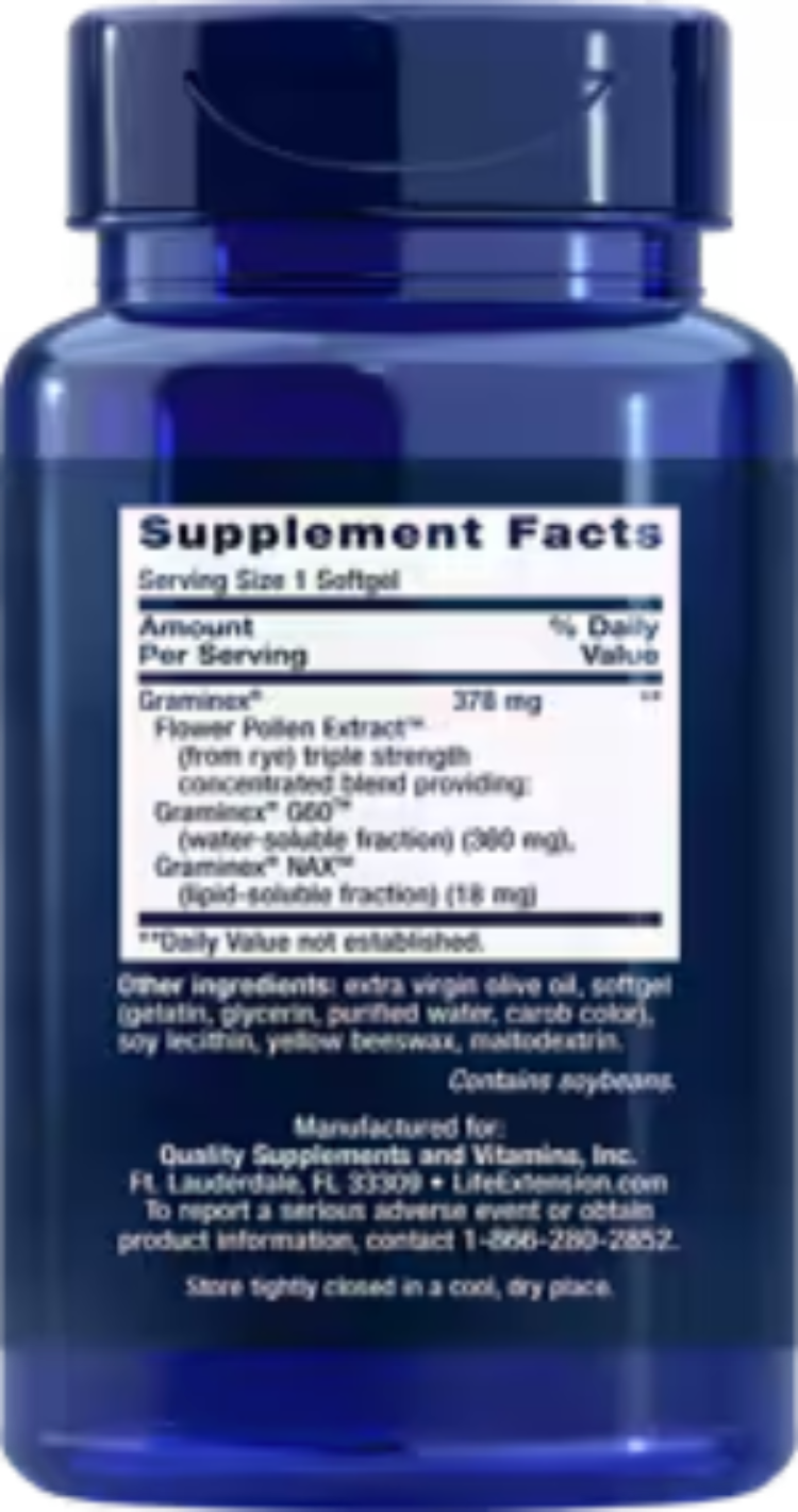 Life Extension Triple Strength ProstaPollen 30 Softgels