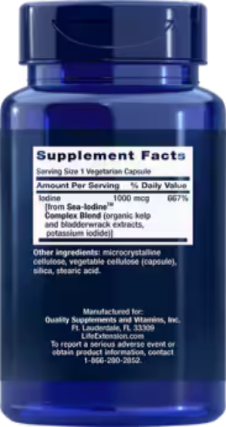 Life Extension Sea-Iodine 1000 mcg 60 Vegetarian Capsules