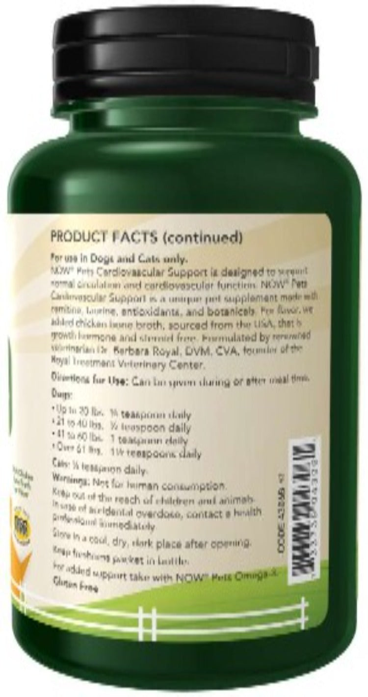 NOW Pets Cardiovascular Support Dogs & Cats Powder 4.5 oz
