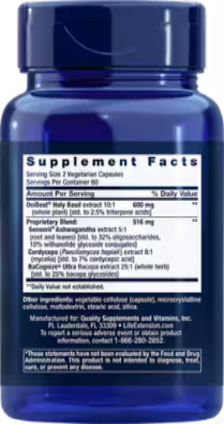 Life Extension Adrenal Energy Formula 120 Vegetarian Capsules