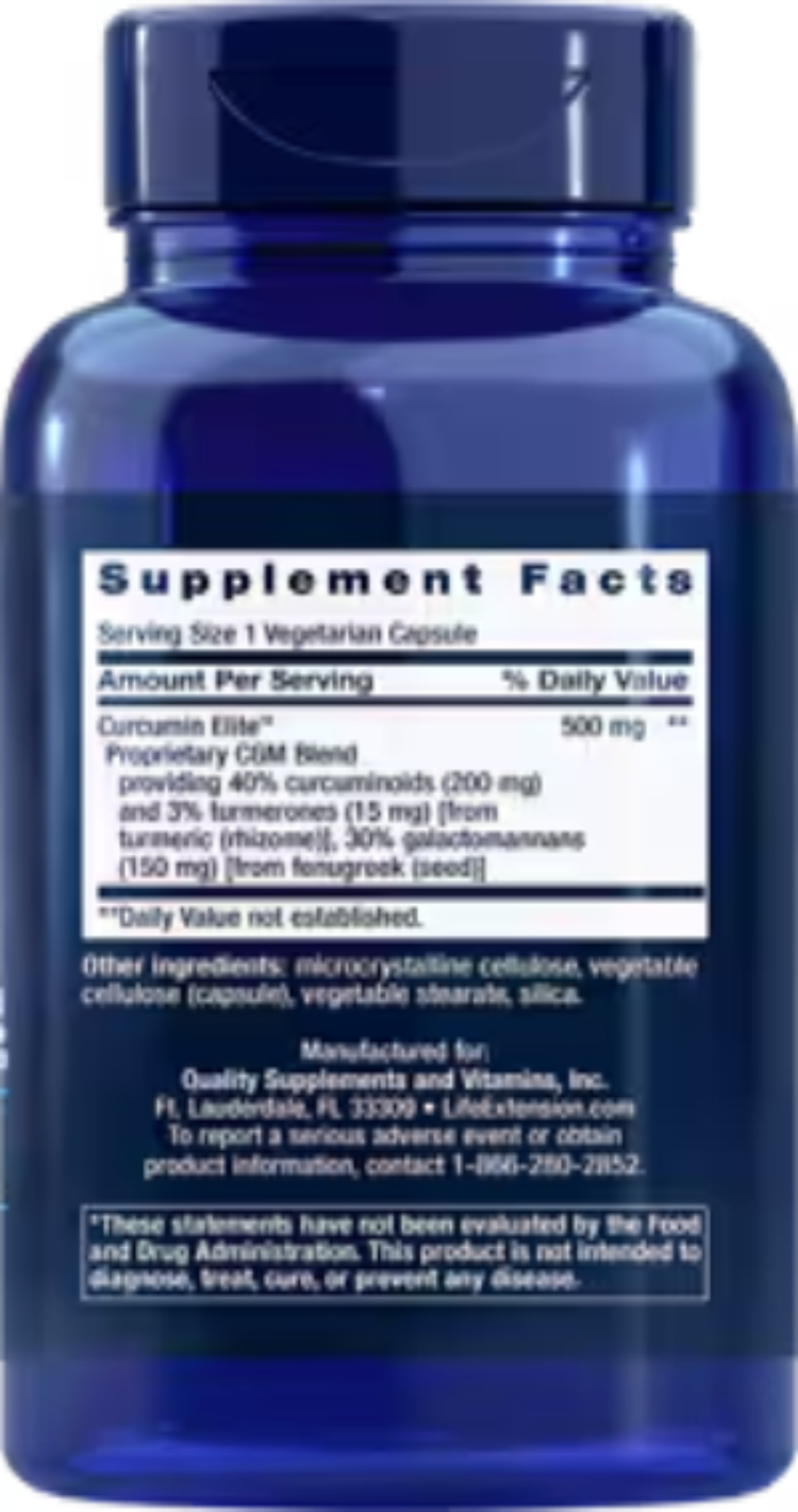 Life Extension Curcumin Elite Turmeric Extract - 60 Vcaps