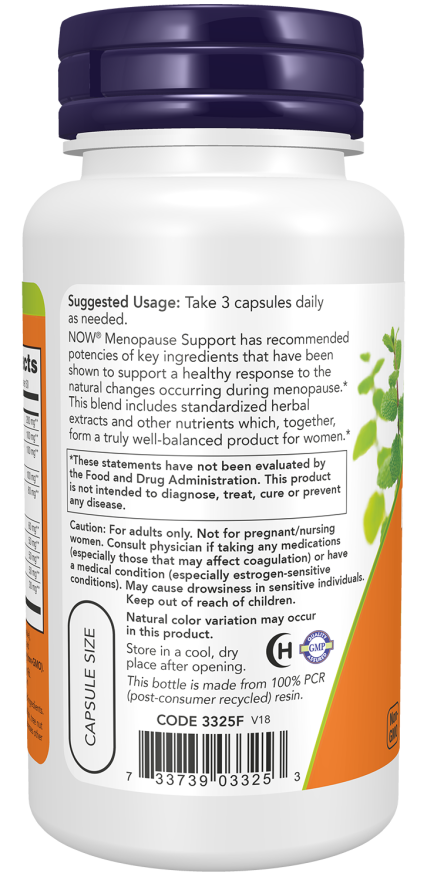 NOW Foods Menopause Support 90 Veg Capsules