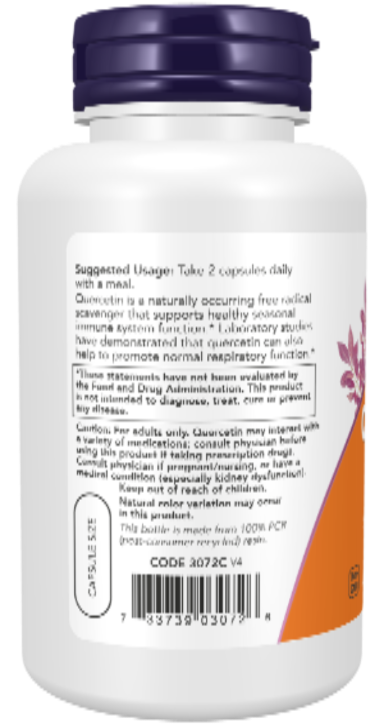 NOW Foods Quercetin 500 mg 100 Veg Capsules