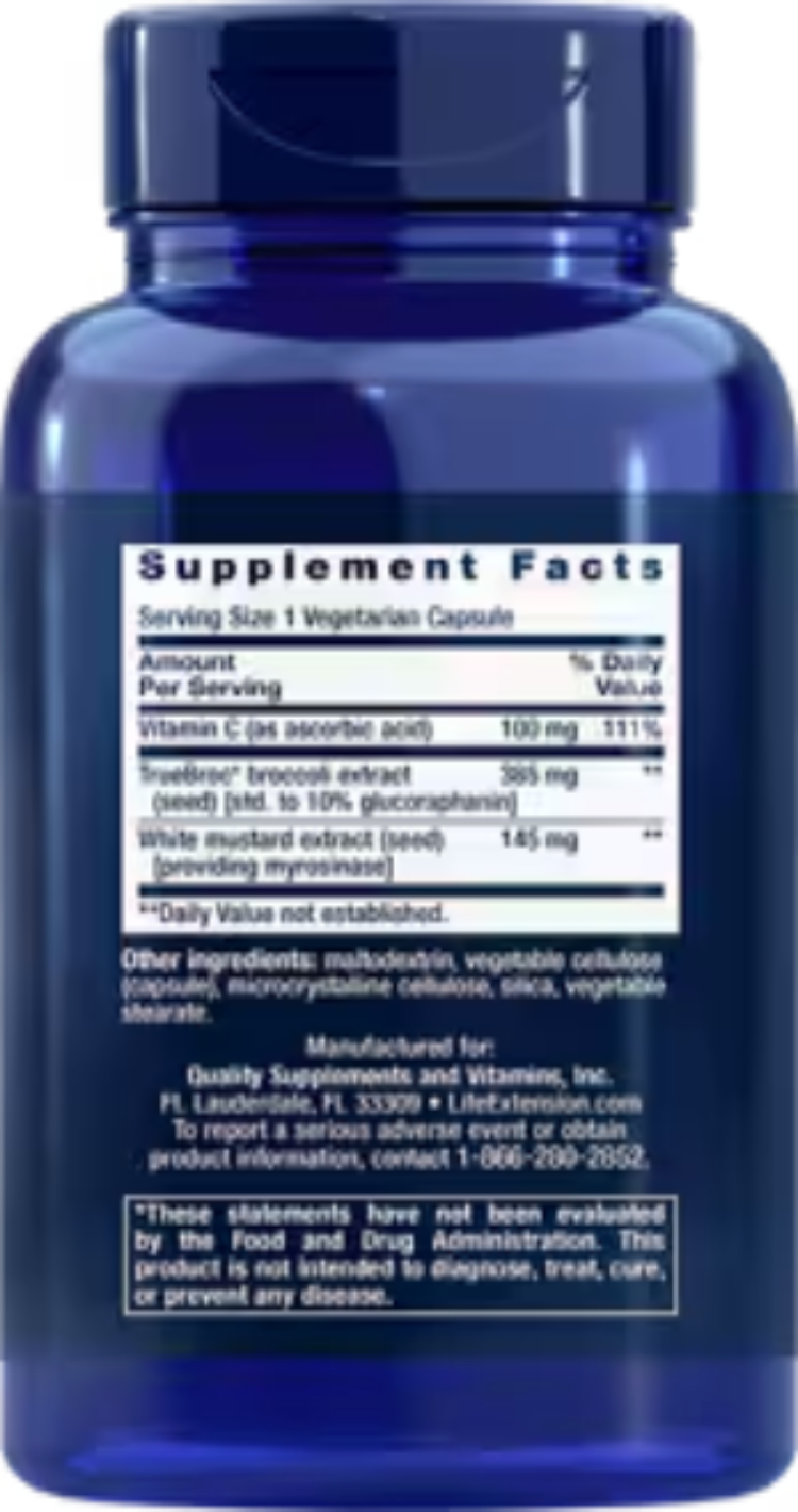 Life Extension Optimized Broccoli with Myrosinase 30 Vegetarian Capsules