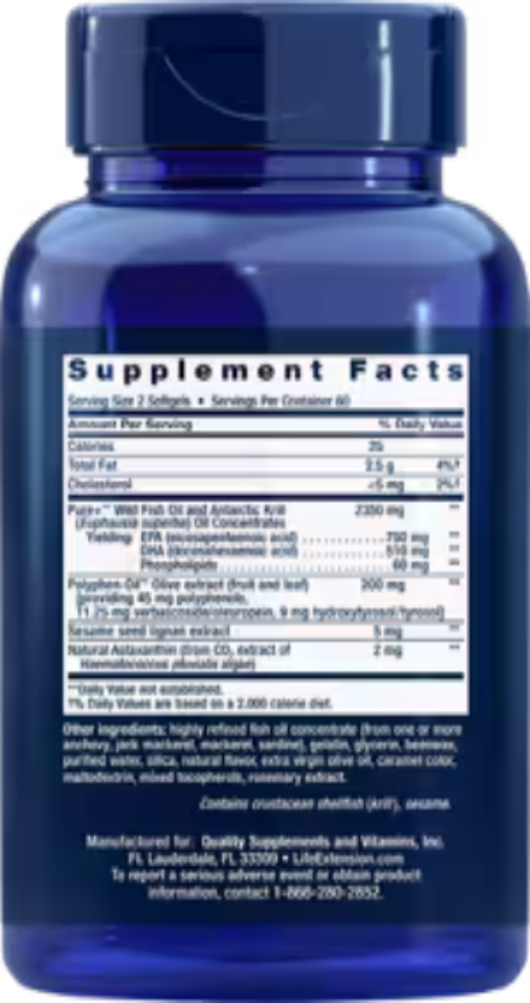 Life Extension Super Omega-3 Plus 120 Softgels