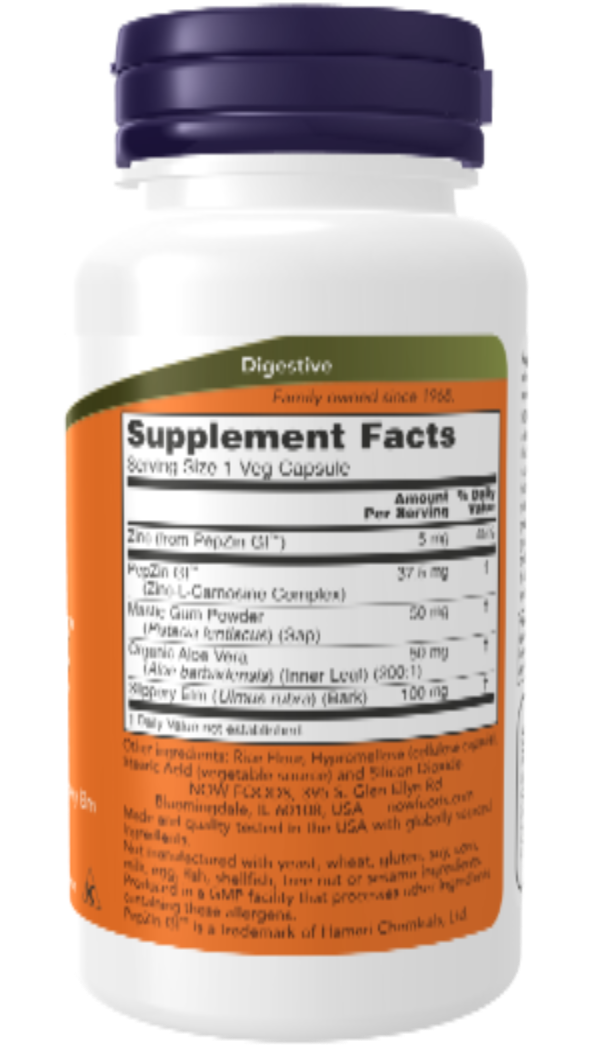 NOW Foods Gastro Comfort PepZin GI 60 VCaps