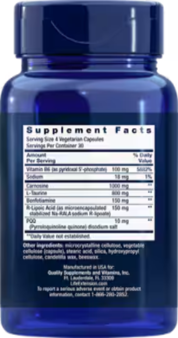Life Extension Mitochondrial Energy Optimizer with PQQ 120 Vegetarian Capsules