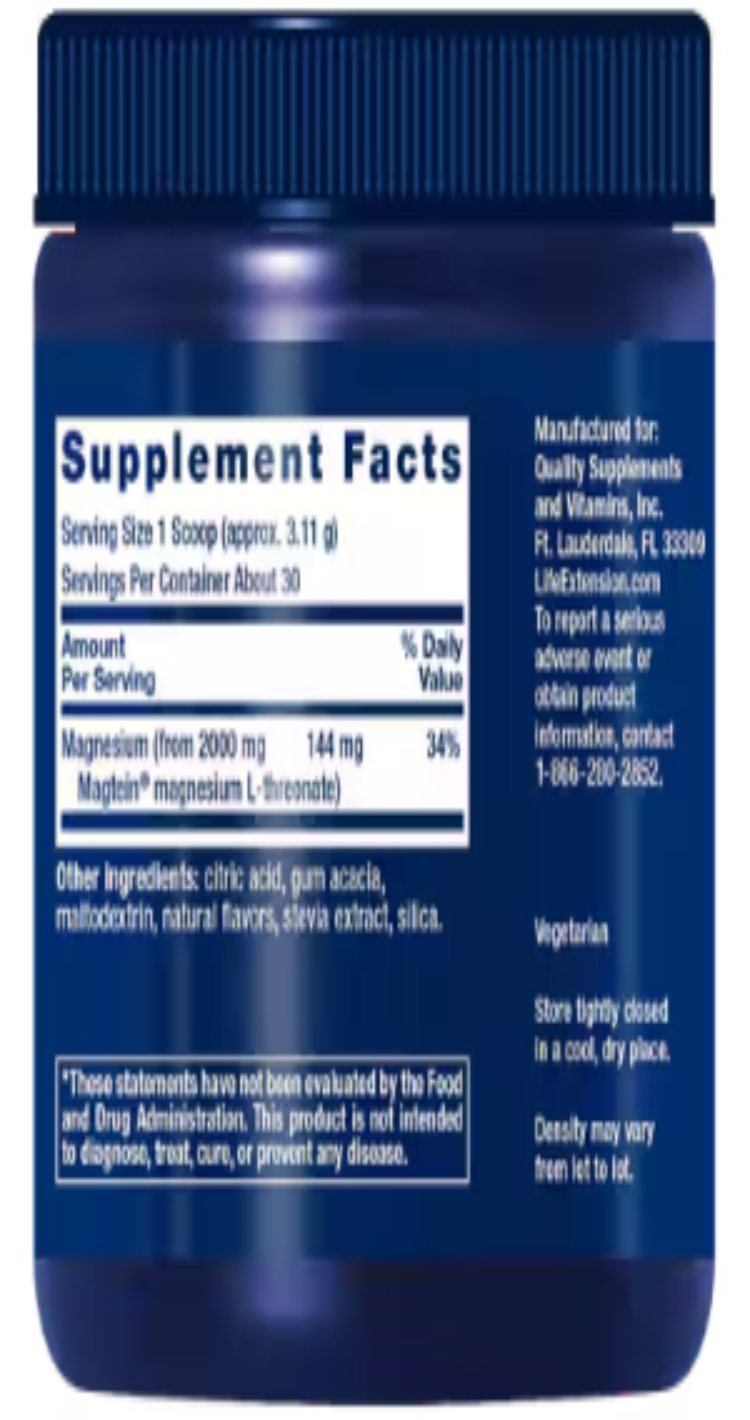 Life Extension Neuro-Mag Magnesium L-Threonate Tropical Punch 93.35 Grams