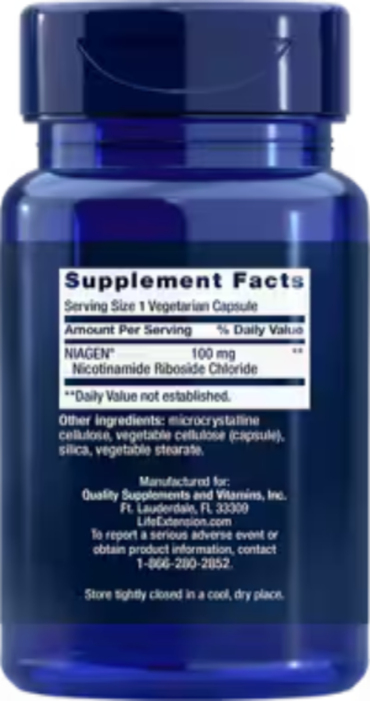 Life Extension NAD+ Cell Regenerator 100 mg 30 Vcaps | Cellular Energy