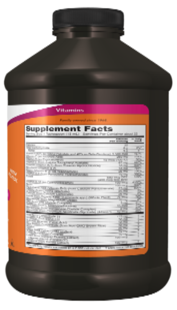 NOW Foods Liquid Multi Wild Berry 16 oz | Daily Multivitamin Liquid