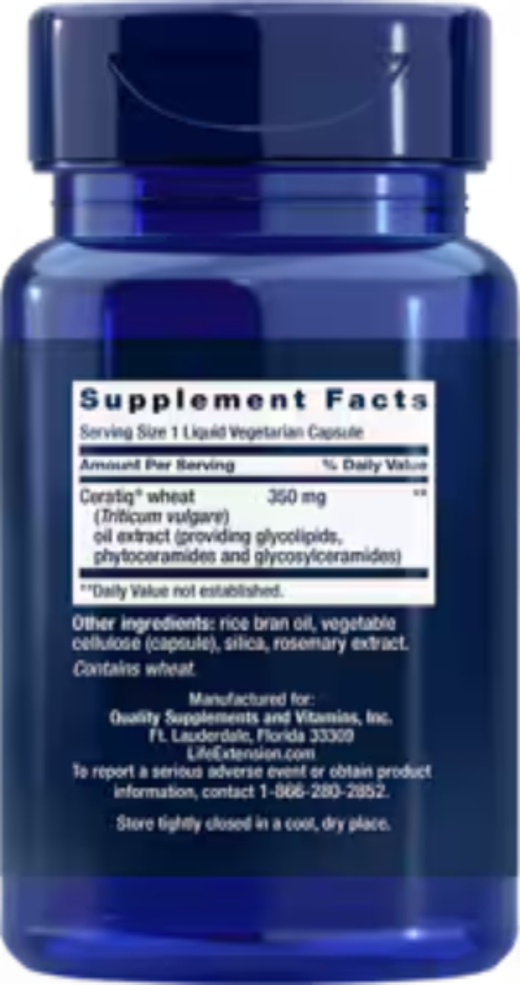 Life Extension Skin Restoring Ceramides 30 Liquid Vegetarian Capsules