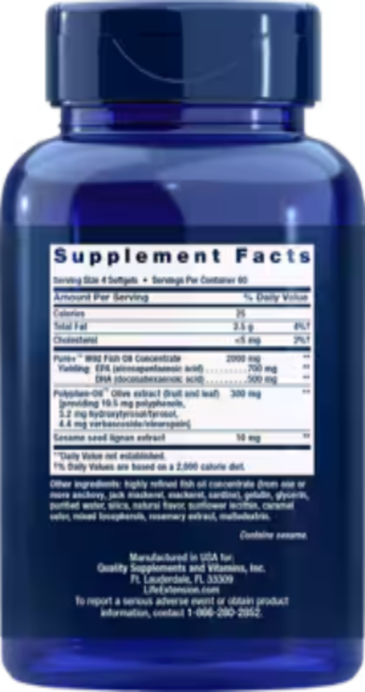 Life Extension Super Omega-3 EPA/DHA Fish Oil 240 Softgels