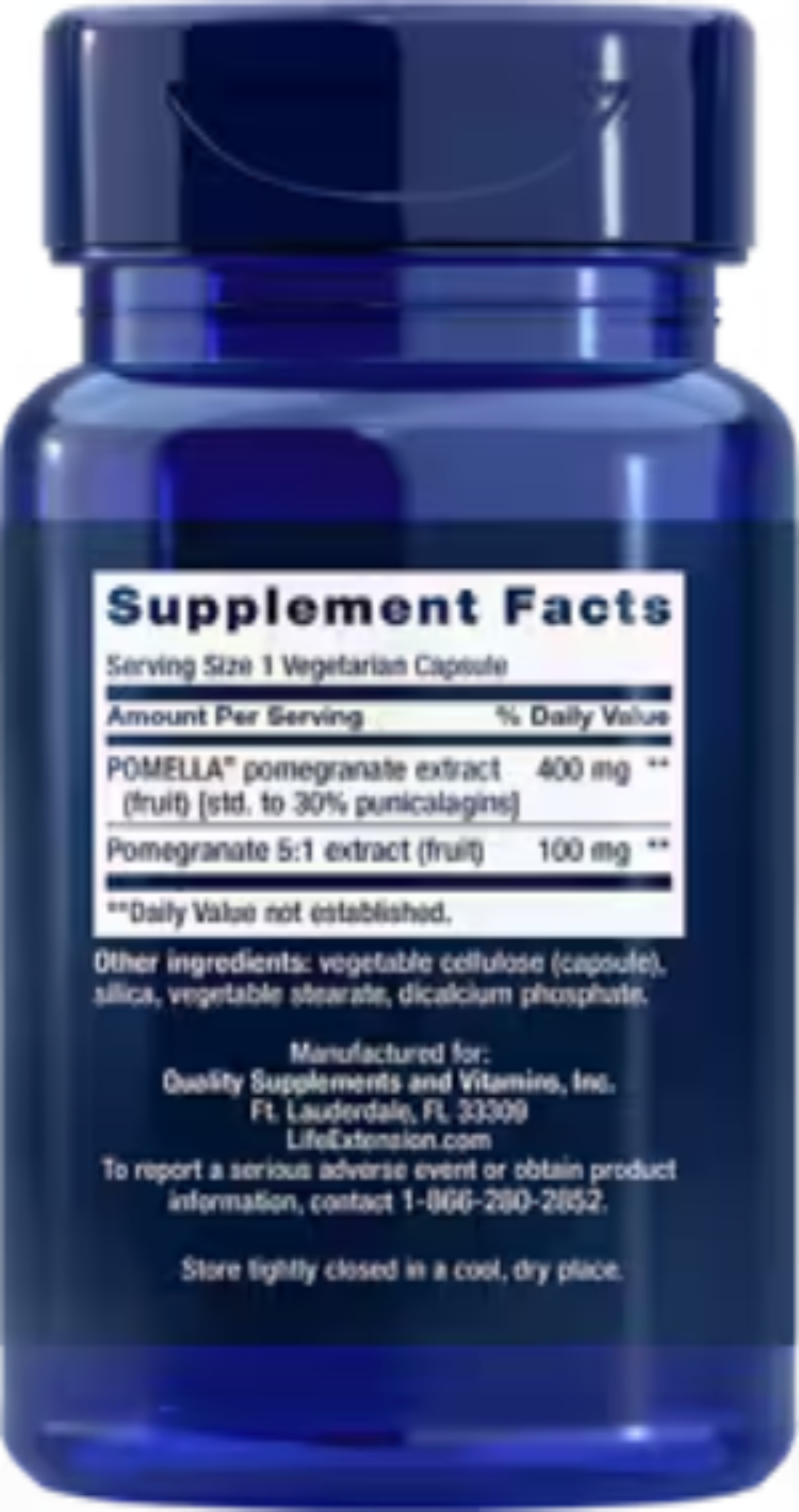 Life Extension Pomegranate Fruit Extract 30 Vegetarian Capsules