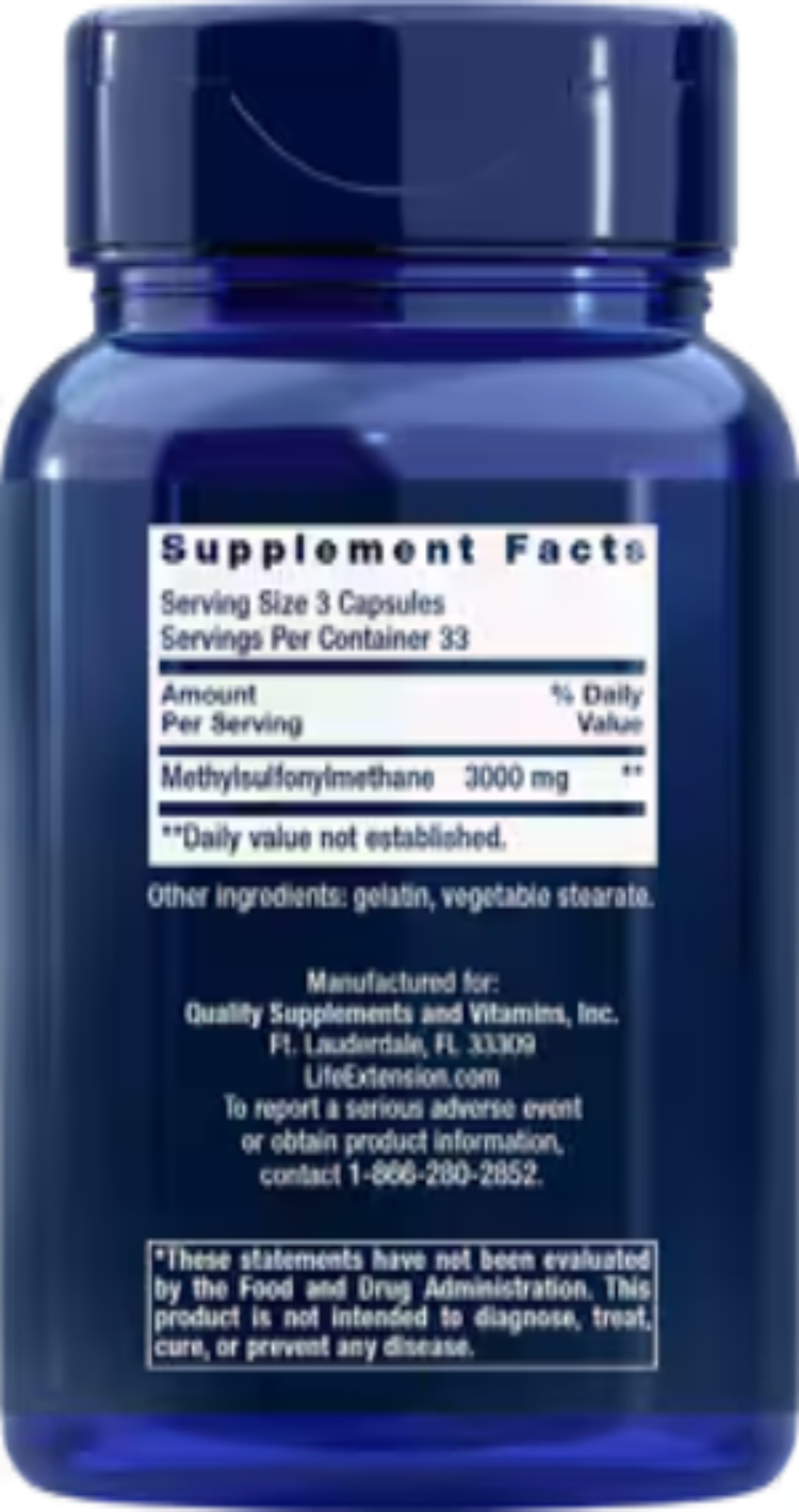 Life Extension MSM 1000 mg 100 Capsules