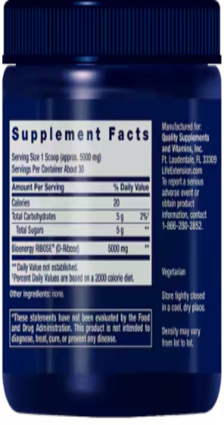 Life Extension D-Ribose Powder 5.29 OZ