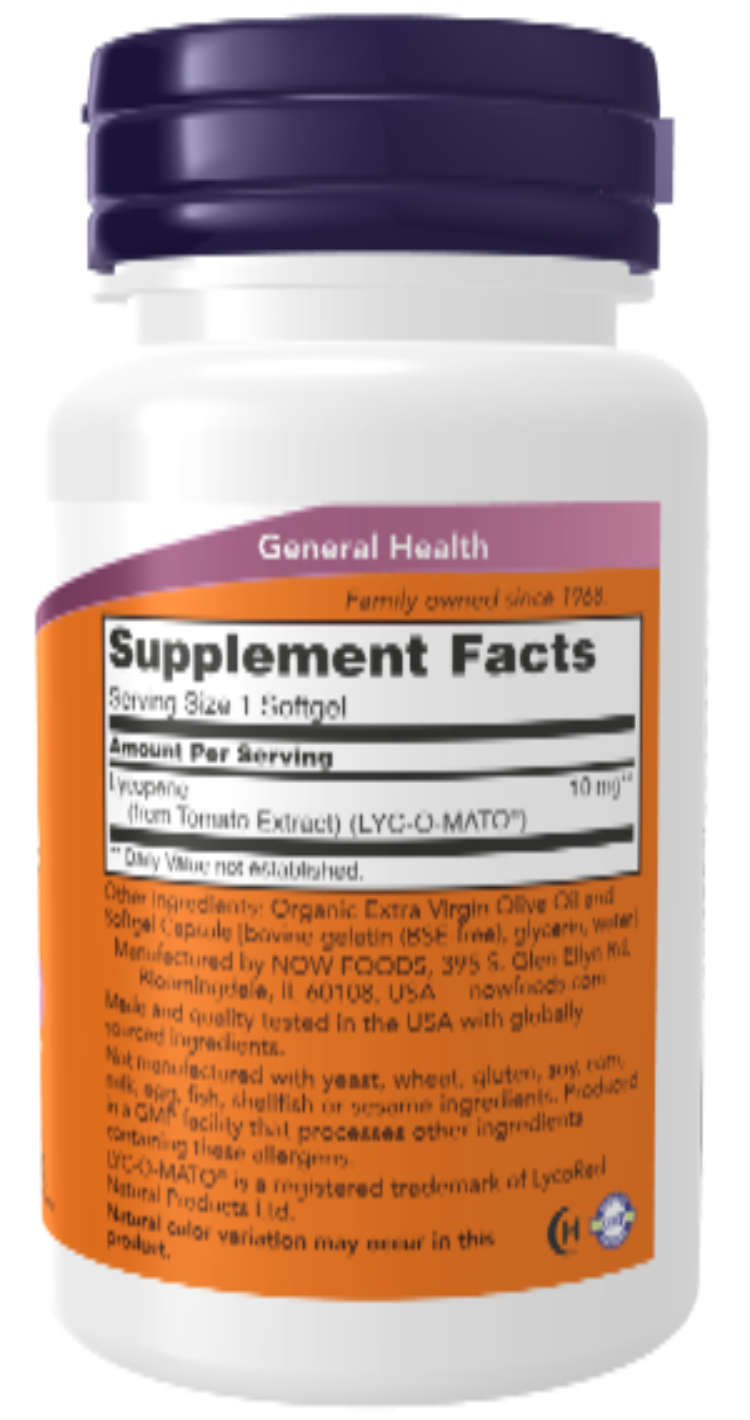 NOW Foods Lycopene 10 mg 120 Softgels