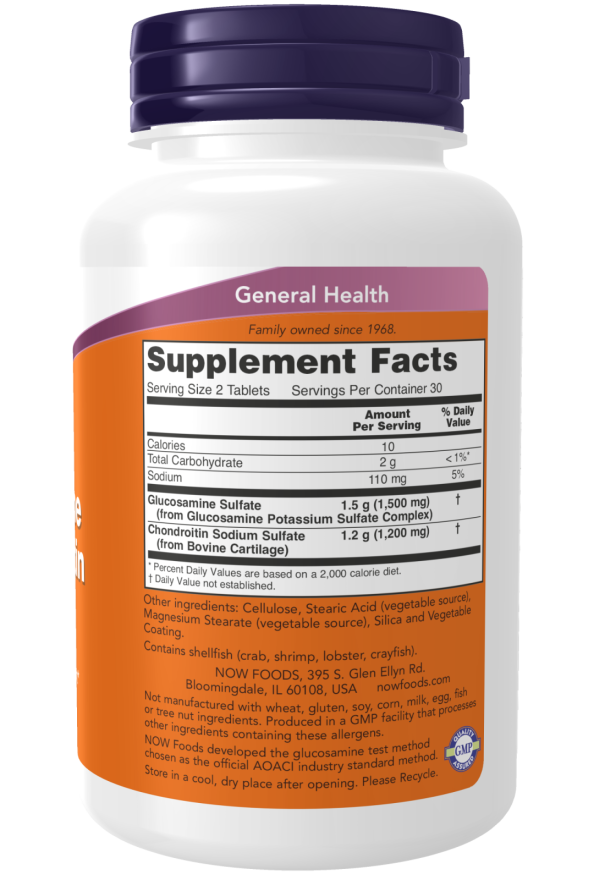 NOW Foods Glucosamine & Chondroitin Extra Strength 60 Tablets