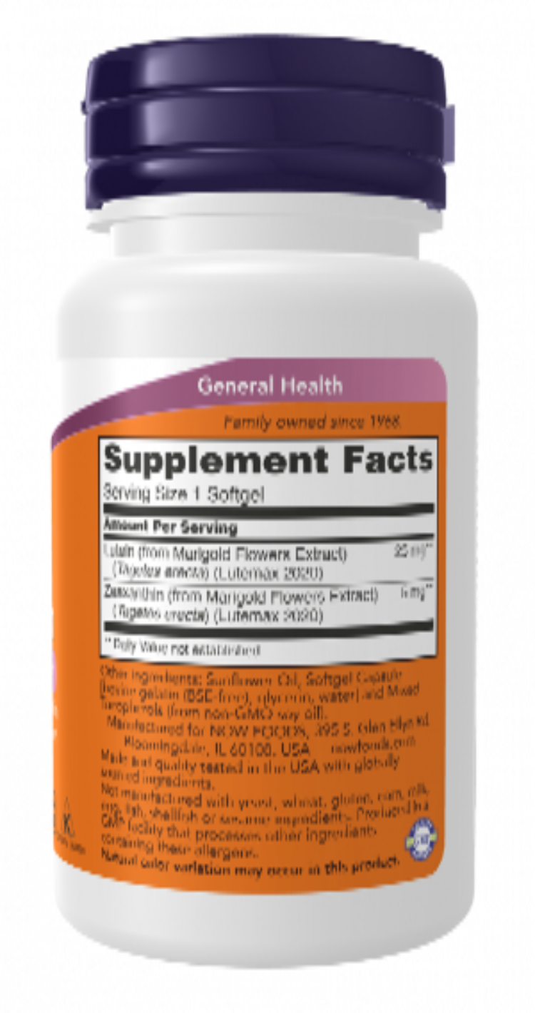 NOW Foods Lutein & Zeaxanthin 60 Softgels