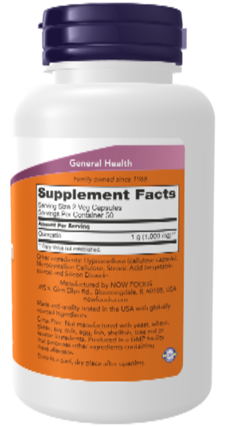 NOW Foods Quercetin 500 mg 100 Veg Capsules
