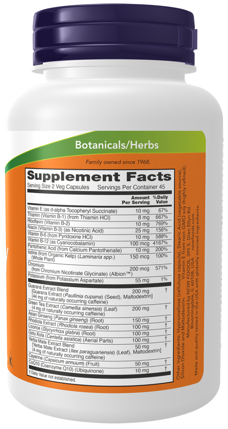 NOW Foods Energy 90 Veg Capsules