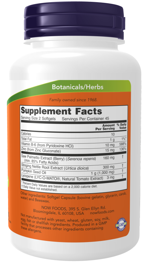 NOW Foods Prostate Support 90 Softgels