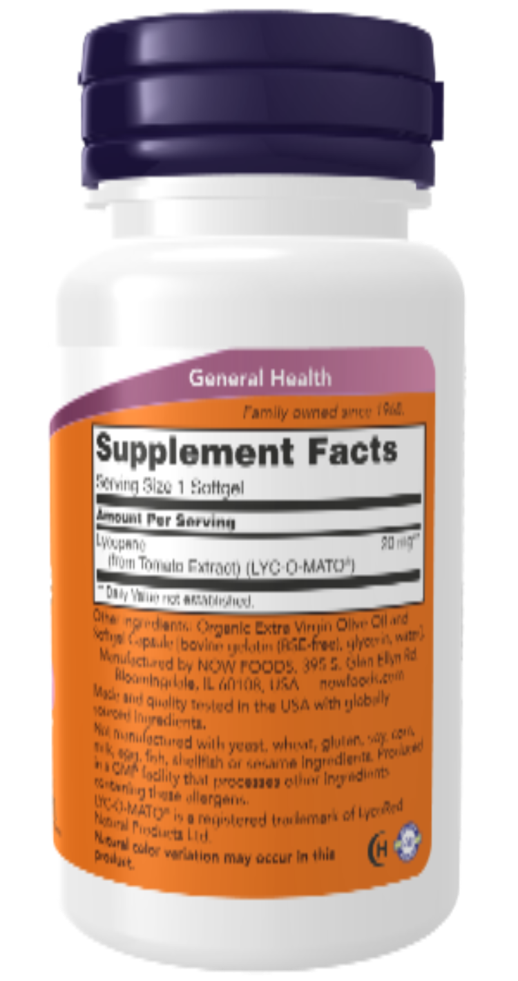 NOW Foods Lycopene 20 mg 50 Softgels