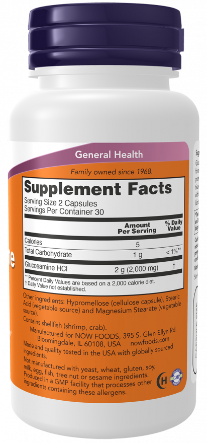 NOW Foods Glucosamine 1000 mg 60 Capsules