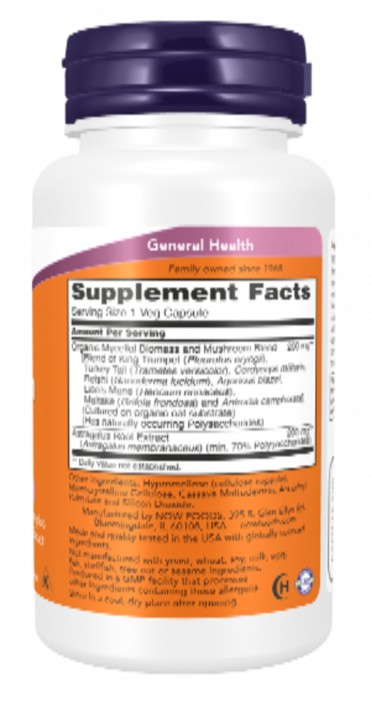 NOW Foods Mushroom Immune Renew 90 Veg Capsules