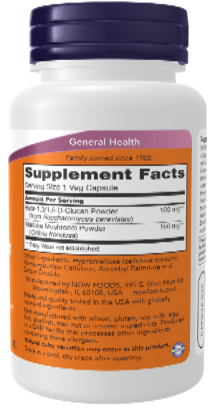NOW Foods Beta-1,3/1,6-D-Glucan 100 mg 90 Veg Capsules