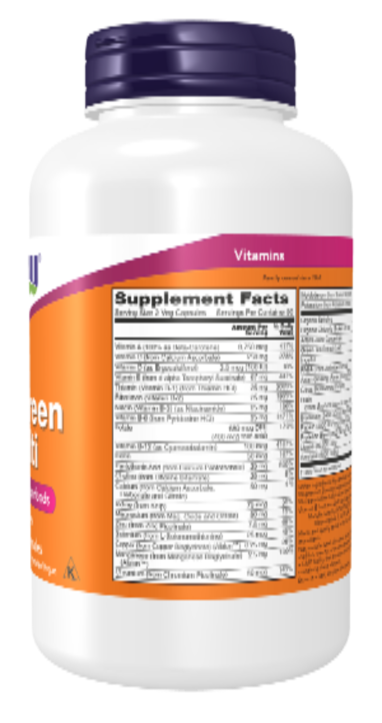 NOW Foods EcoGreen Multi Vitamin 180 VCaps | Whole Food Multivitamin