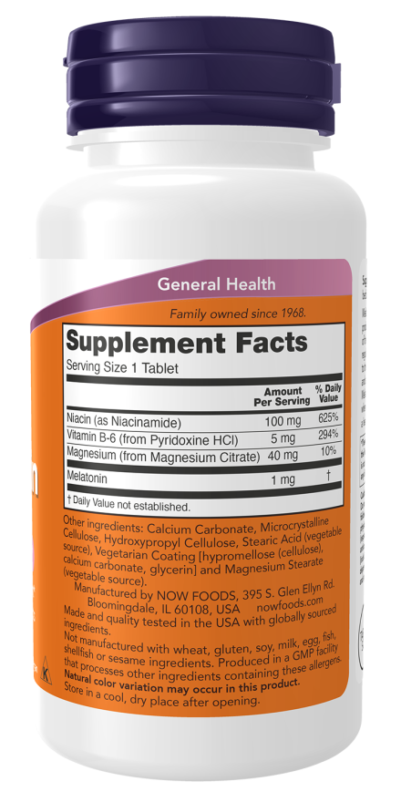NOW Foods Melatonin 1 mg 100 Tablets