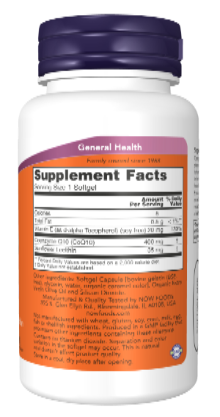 NOW Foods CoQ10 400 mg 30 Softgels product image 2