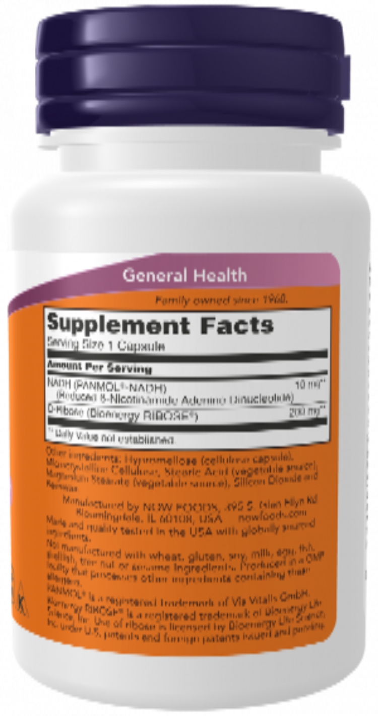 NOW Foods NADH 10 mg 60 Capsules